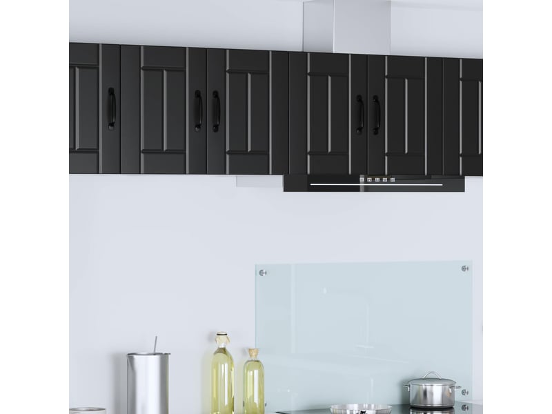  Meuble mural de cuisine | armoire de cuisine 2 pcs noir bois d'ingénierie shl1918  - Conforama B