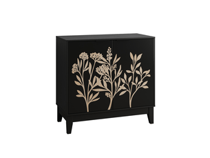 Buffet 2 porte(s) 0 tiroir(s) OKWISH - 80 cm coloris noir