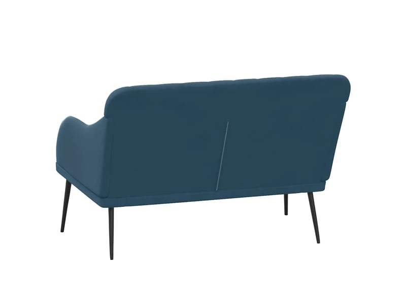 Banc, canapé 2 places bleu 110x76x80 cm velours shl58344 - Conforama E