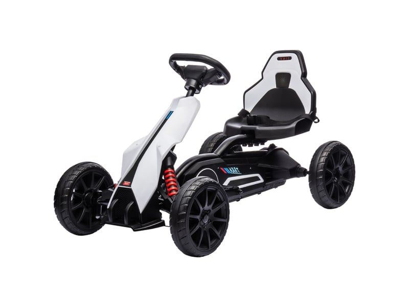  Kart électrique pour enfants - modèle blanc - 12 v - vitesse réglable 3-5 kmh - sécurité renforcée YJP-T3323P356521 - Conforama A