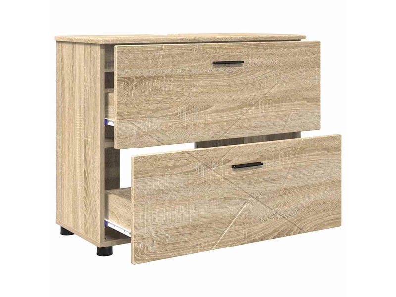 Cabinet de salle de bain, armoire salle de bain chêne sonoma 76,5 x 35 x 64 cm cf65359 - Conforama E