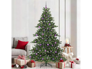 Sapin de noël - arbre de noël artificiel à branches articulées vert 210 cm