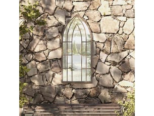 Miroir  à fixer coloris beige <strong></strong>  <strong></strong> - 100 cm x 45 cm