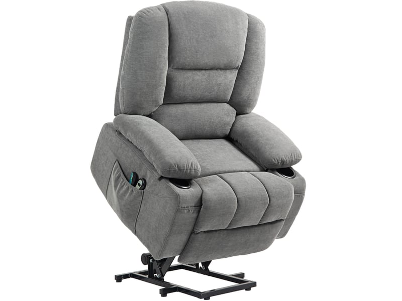  Fauteuil releveur électrique inclinable avec massage et chaleur gris foncé  - Conforama A