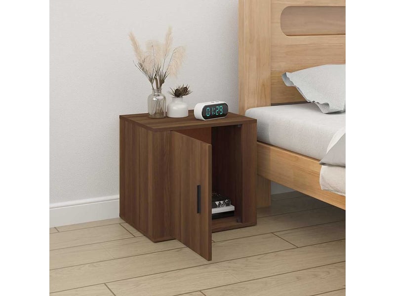  Table de chevet chanmbre, table d'appoint chêne marron 50x39x47 cm  - Conforama C