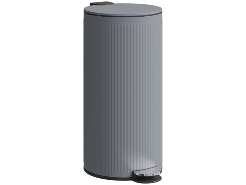  Poubelle à pédale 30 l gris foncé, couvercle soft-close, bac intérieur métal, 36x30x60,5 cm  - Conforama A