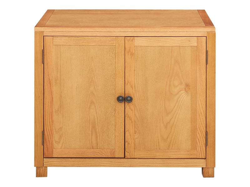  Armoire de rangement avec porte marron 78x50x70 cm bois de chêne massif  - Conforama D