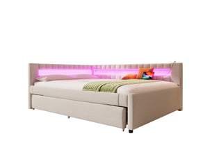 Lit extensible 140x200 cm    coloris beige