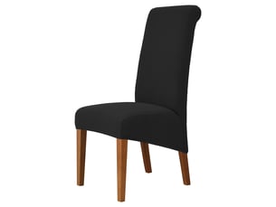 Lot de 4 housses de chaises de salle à manger, housses élastiques, adaptées à la décoration de banquets de mariage noir, lot de 4 pièces
