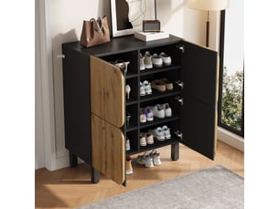 Meuble à chaussures 16 paire(s)  <strong>CHICFURN</strong>  <strong></strong> coloris naturel