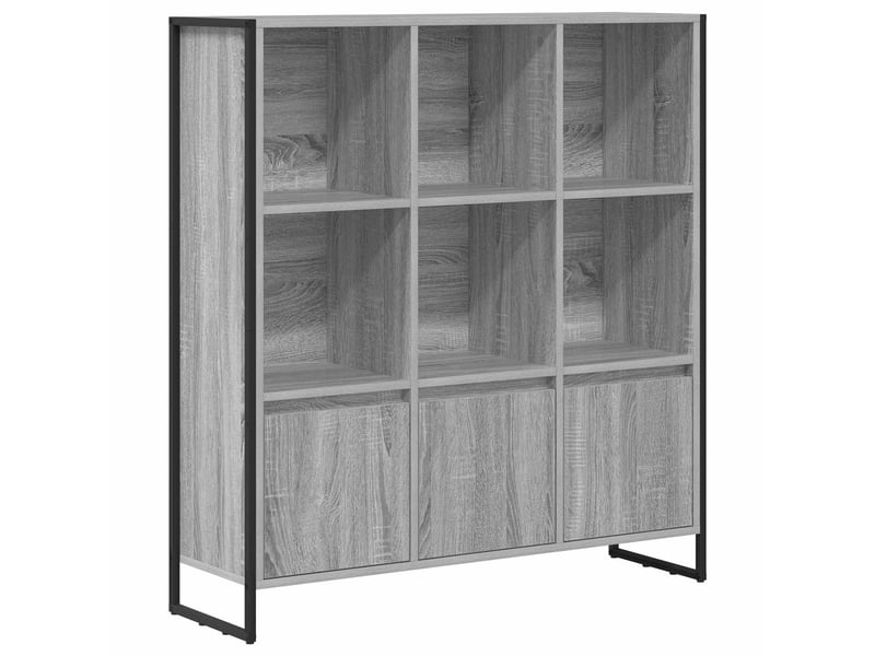 Bibliothèque, armoire à livres 99,5 x 30 x 108 cm bois d'ingénierie gris sonoma - Conforama A