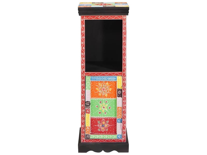  Commode chambre adulte, armoire à tiroirs multicolore 30x30x90 cm bois de mangue massif  - Conforama A