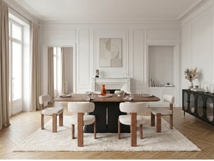 Bobochic table à manger extensible rectangulaire 180 à 256 cm jude effet bois