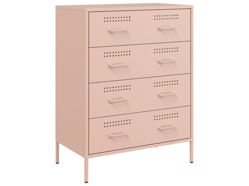 Buffet - bahut - meuble de rangement rose 68x39x89 cm acier  - Conforama A