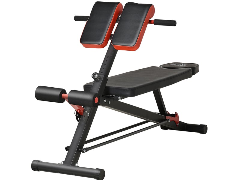  Banc de musculation réglable 146 x 64 x 73,5-85 cm noir en acier, trois positions d'inclinaison  - Conforama A
