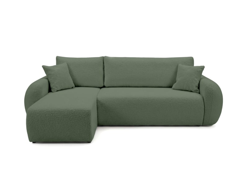  Alya - canapé d'angle convertible et réversible 3 places en bouclette  - Conforama E