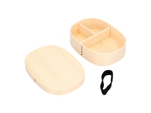 Boîte à lunch en bois pour aliments frais, facile à transporter pour le bureau, le camping, les pique-niques, l
