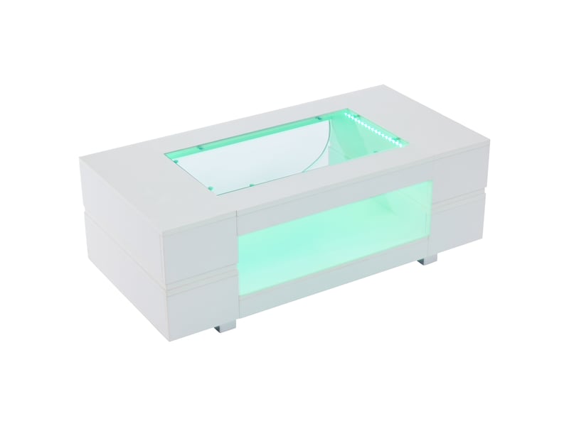  Table basse led blanche, contrôle bluetooth par application, table de salon, bureau et soirées  - Conforama D