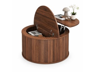 Table basse rond(e) coloris bois foncé HAUSS SPOLE - 88 cmx88 cm