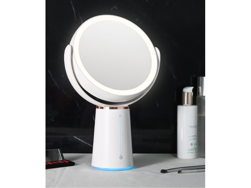  Miroir maquillage lumineux grossissant 10x1x, miroir de maquillage double face 2500mah rechargeable  - Conforama D