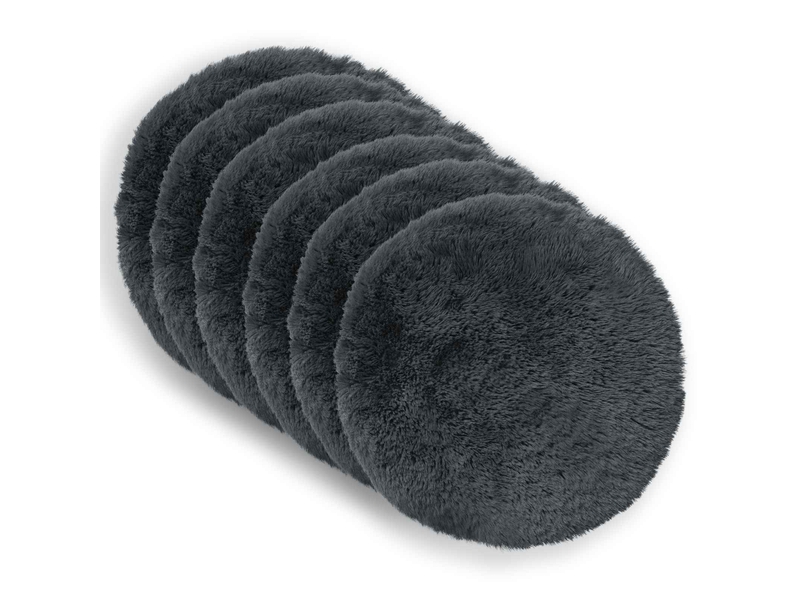  Lot de 6 coussins avec oreiller, coussins décoratifs heerlen anthracite fleece pv cf50778  - Conforama A