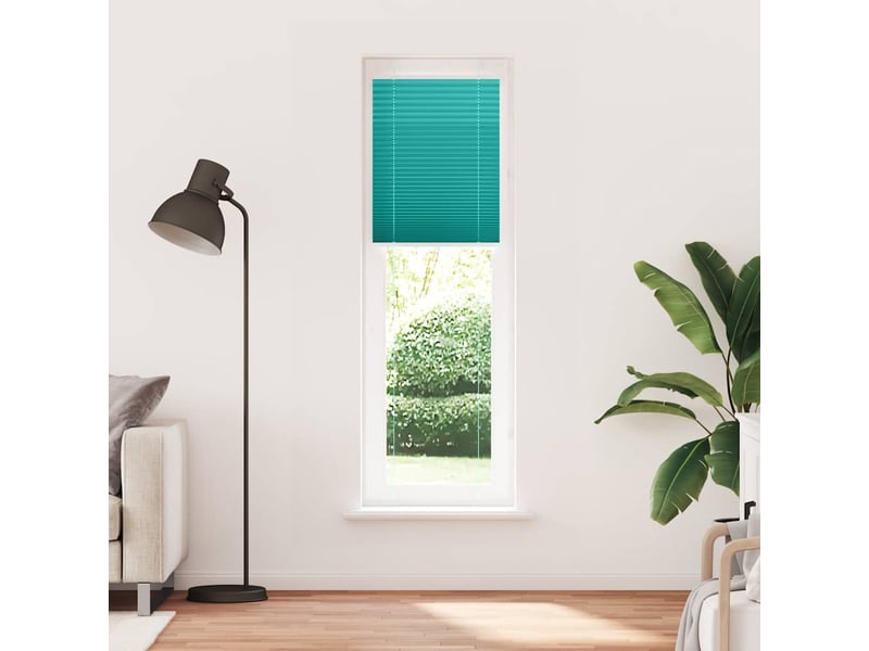  Store plissé, store de fenêtre vert pétrole 65x200 cm largeur du tissu 64,4 cm cf47096  - Conforama A