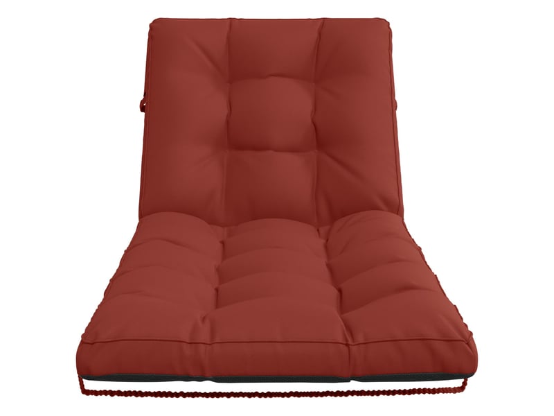Coussin de transat, coussin pour bain de soleil vianen 100 % polyester rouge 200 x 80 x 8 cm cf56333 - Conforama D