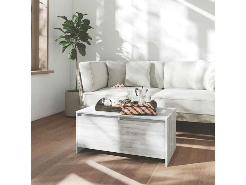  Table basse rectangulaire | table de salon sonoma gris 90x50x41,5 cm bois d'ingénierie  - Conforama B