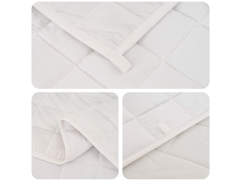  Couverture lestée, couverture pondérée blanc 135x200 cm 6 kg 100% coton 205t shl49509  - Conforama E
