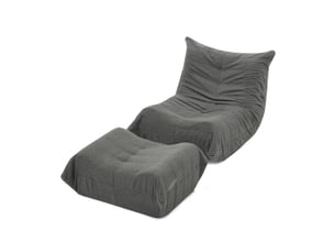 Fauteuil relax manuel <strong>DESMIU</strong> Tissu bouclette gris