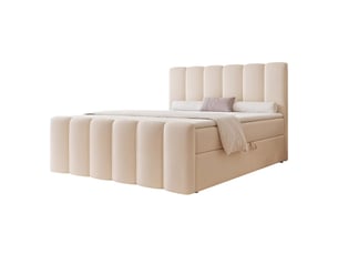 Lit coffre 140x200 cm <strong>IDOHOME</strong>  <strong>FERRERO</strong> coloris beige