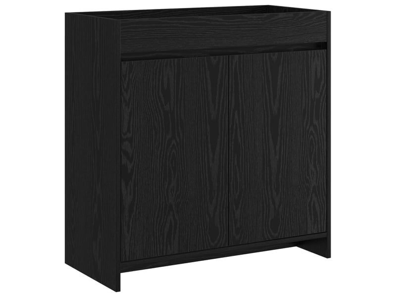 Meuble sous lavabo de salle de bain, commode chêne noir shl5899  - Conforama A