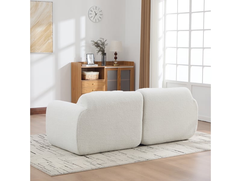  Canapé modulable, canapé de salon, facile à déplacer, format compressé, mousse haute résilience 30d, en tissu chenille  - Conforama E
