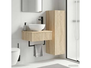 Ensemble de mobilier de salle de bain 2 pcs chêne sonoma shl8429