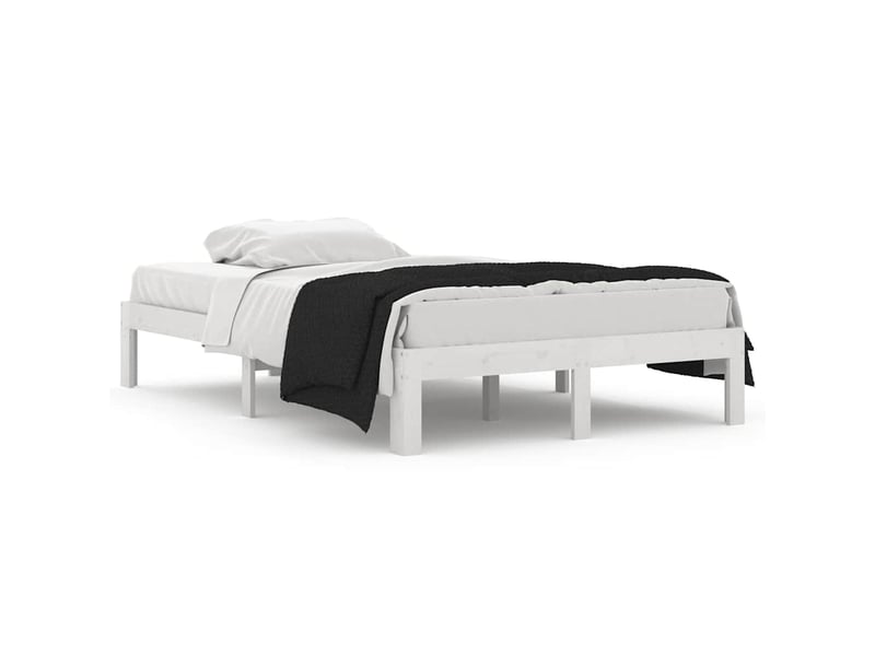  Lit double- lit adulte -  cadre de lit sans matelas blanc 120x190 cm  - Conforama A
