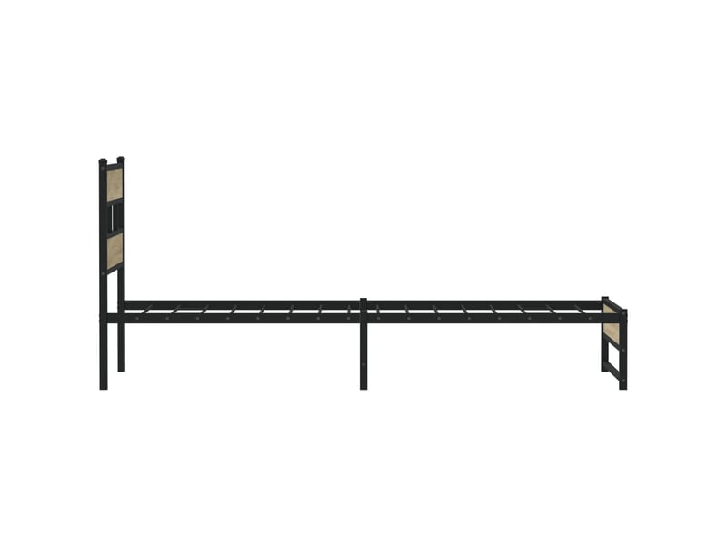  Lit simple- lit adulte -  cadre de lit en métal sans matelas chêne sonoma 80x200 cm  - Conforama D