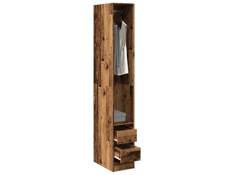  Garde-robe, armoire de rangement vieux bois 30x50x200 cm bois d'ingénierie shl26922  - Conforama B