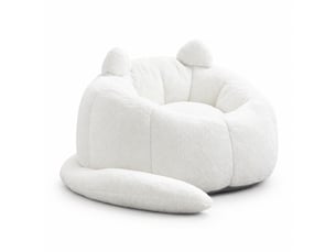 Fauteuil fixe <strong>MODENVIE</strong> <strong></strong> Velours blanc vendu A l'unité