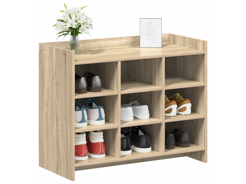  Meuble à chaussures, armoire à chaussures chêne sonoma 85x39,5x70 cm  - Conforama C