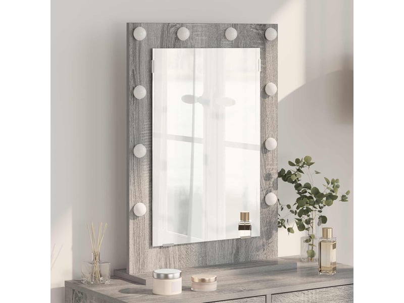  Miroir de vanité, miroir de coiffeuse gris sonoma 70 x 50 x 18 cm rectangulaire cf62784  - Conforama B