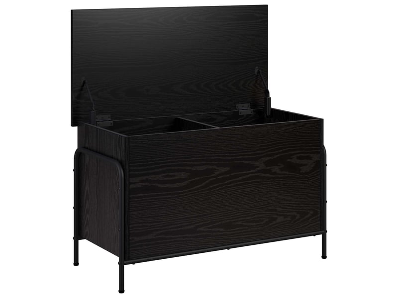  Boîte de rangement, coffre de rangement chêne noir 80x40x49,5 cm shl2  - Conforama C