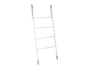 Échelle porte-serviettes décorative polyvalente 4 barreaux 160 x 50 x 40 cm en métal laqué blanc 13_0004271