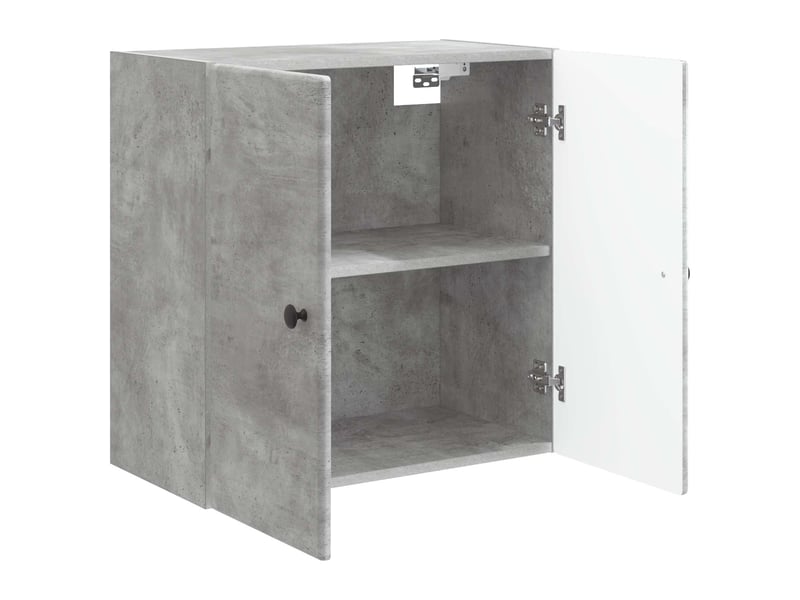  Armoire murale salon, meuble de rangement 59x31x60 cm bois d'ingénierie gris béton shl9105  - Conforama C