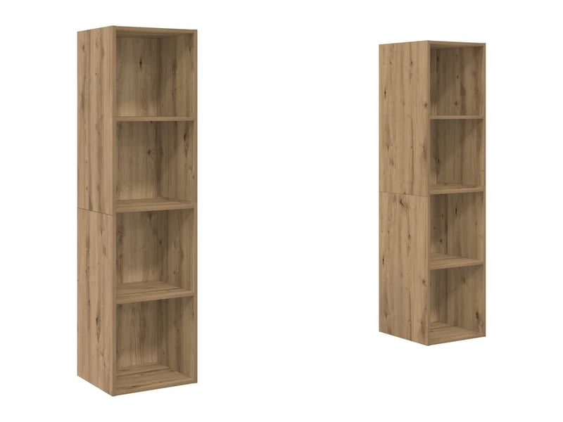 Ensemble meuble tv - banc tv - meuble de rangement 2 pcs marron bois d'ingénierie - Conforama A