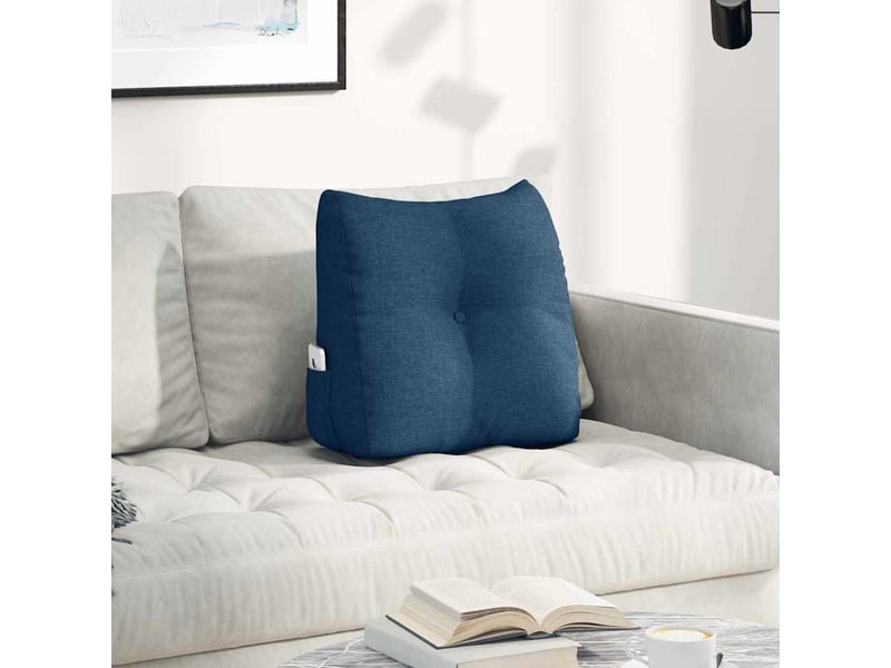 Coussin de dos, coussin de dossier bleu 45 x 24 x 50 cm tissu cf54525 - Conforama B