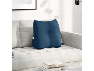 Coussin de dos, coussin de dossier bleu 45 x 24 x 50 cm tissu cf54525