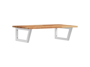 Étagère de vasque murale acier et bois massif d'acacia shl1727