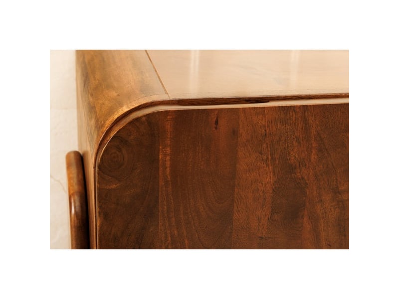  Buffet 175 cm 4 portes bois massif marron – collection natura  - Conforama E