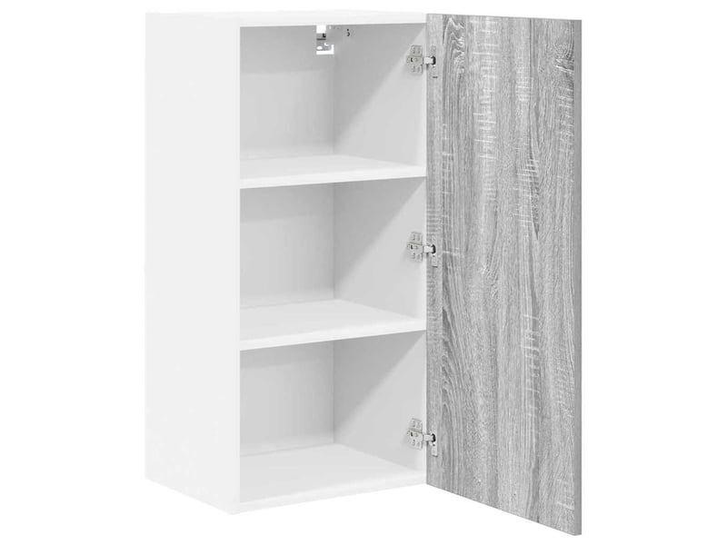  Meuble de rangement, armoire suspendue gris sonoma et blanc 40x31x80cm  - Conforama E