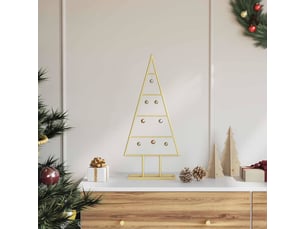 Arbre de noël, sapin de noël en métal doré 60 cm acier peint par poudre